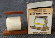 NOS Vintage Chadwick-Miller Old Fashion Memo Paper Dispenser Mahogany Wood