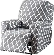 [OQHAIR] Stretch Printed Recliner Cover Small Recliners 4 Pieces Lazy Boy Recliner Stretch Sofa Slipcover Furniture Protector for Kid Pet -B-3Seater