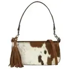 Catchfly Western Women Purse Shoulder Bag Hair On Hide Tassels Chestnut 22091846