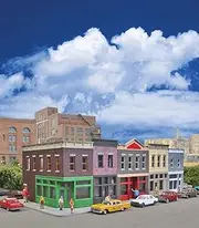 Walthers Cornerstone N Scale Building/Structure Kit Merchant's Row I Downtown