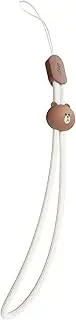 elago | LINE FRIENDS BROWN Lanyard Wrist Strap, phone charm, keychain - Anti Drop, Extra Security, Adjustable Button, widely Applicable (BROWN)