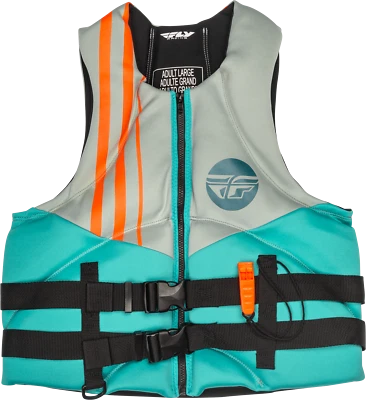 Fly Racing Neoprene Floatation Vest XL Teal/Grey/Orange 221-30403X