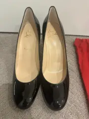 Christian Louboutin heels 39.5 black Lady Gena 85 mm NIB
