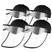 4X Protective Shield Hat Cap Pollution Dust Full Face HD Cover Adult Black