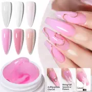 LILYCUTE 8ml Non Stick Hand Extension Gel Carving Flower Builder Nail Art UV Gel