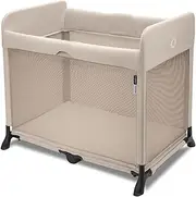 Bugaboo Stardust Plus – 2 in 1 Next to me Bedside Baby Crib and portacot, one Second fold with Mattress Included, Baby cot Bed and playpen in Desert Taupe