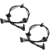 Cable Matters (2 Pack) 15 Pin SATA to 4 SATA Power Splitter Cable - 18 Inches