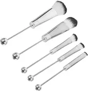 SOESFOUFU 5pcs Makeup Brush for Women Blush Loose Powder Concealer Brushes with Handles Lightweight Portable Beauty Tools for Makeup Application