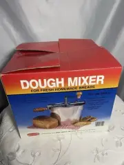 Vintage Back To Basics Dough Mixer Hand Crank Bread Maker Metal Stainless New
