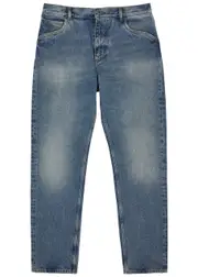 Balmain Logo-embroidered Slim-leg Jeans - Blue - 30 (W30 / S) 30 (W30 / S)