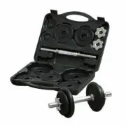 20KG Dumbell Dumbbells Adjustable Steel Weights Set Gym Plates+Case NEW IN STOCK