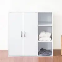 在飛比找松果購物優惠-《HOPMA》白色美背二門三格組合式衣櫃 台灣製造 衣櫥 臥