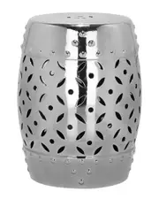 Safavieh Silver Lattice Coin Garden Stool