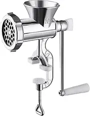Hand Crank Meat Grinder Manual Mill Sausage Maker Tungsten Steel Blade No.10 Size