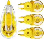 Plus Correction Tape, Whiter Slide, 0.2 inch (6 mm), Yellow, 1 Main Unit + Replacement Tape Set of 3