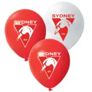 Sydney Swans AFL Helium Quality Birthday Party Balloons (25 Pack) *NEW LOGO