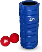 Massage/Exercise/Therapy Blue Foam Roller 14x33cm includes FREE Red Peanut Ball