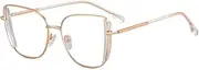 VFDHN Blocking Glasses Female Clear Lens Glasses Frame Women Spring Hinge Metal