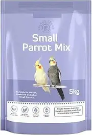Small Parrot Mix Bird Food, Australian Made, Suitable for Cockatiels and Weiros Premium Bird Seed Blend Nutritious High Protein Bird Seed (2 Kg)