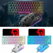 60% Gaming Keyboard,Mini Compact 62 Keys Keyboard,Black/White/Blue Game Keyboard