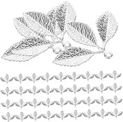 [LIFKOME] 100Pcs Metal Leaf Shaped Charms for Jewelry Making DIY Hair Stick and Earring Supplies Pendant Accessories for Adults Craft Projects