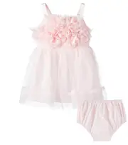 [Tutu Du Monde] Tutu Du Monde Baby Bebe Peony tulle dress and bloomers set M 3-6 pink