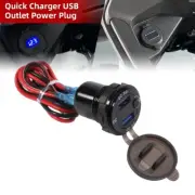 For HONDA XL750 Transalp 750 Quick Charger USB Outlet Power Socket Plug Adapter