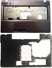New Compatible for Lenovo Z570 Z575 Keyboard Bezel Palmrest Upper Case/Laptop Bottom Base Case Cover (Color : C and D Shell)