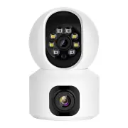 Hiseeu FH3C 2MP+2MP 1080P WiFi Baby Monitor PTZ 4MP Dual LensDual Screen Camera Indoor AI Tracking Motion Detection Vi