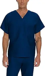 [Landau] Essentials Unisex Relaxed Fit 1-Pocket V-Neck Scrub Top 7502