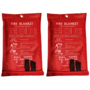 2PCS Emergency Fire Blanket, Fire Blanket, Fire Suppression Blanket for4031