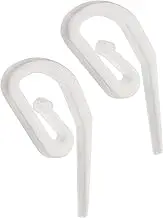 Curtain Hooks 50pcs White Plastic (28 x12mm) for Header Tape/Drapery/Window/Curtains