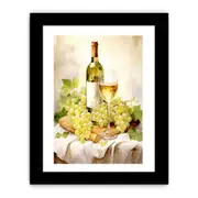White Wine Artwork Art Framed print
