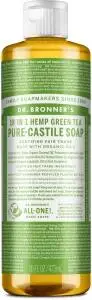 DR. BRONNER'S Pure-Castile Soap Liquid (Hemp 18-in-1) Green Tea 473ml