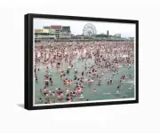 Coney Island Beach 1951 Brooklyn New York Framed Photo