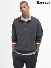 Barbour® Grey Tainsbury Quarter Zip Jumper (AY1710) | $232