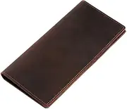 Men's Slim Snap Wallet,Easy to Carry,Premium Clutch,Card Holder for Daily,Business and Travel Use,Brown