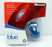 New Opened Microsoft Optical Desktop Computer USB Mouse Blue PS2 X08-79463