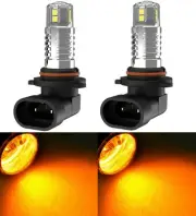 LED 20W 9005 HB3 Amber Two Bulbs Head Light High Beam Replacement Upgrade JDM