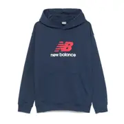 [New Balance] New Balance Athletics Logo Hoodie S BLUE