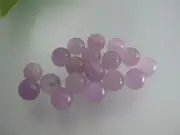 Vintage lavender Amethyst gemstone 6,8mm half drilled round beads DIY earrings