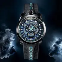 在飛比找momo購物網優惠-【BOMBERG】炸彈錶 BOLT-68 藍色骷髏頭石英手錶