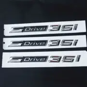 3x Silver Chrome SDrive 35i Plastic Decal Emblem Badge Sticker Moto Turbo Racing (for: Fiat)