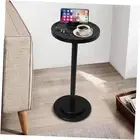 Wood Drink Table, Small Round Side Tables, Modern Pedestal SideTable Martini