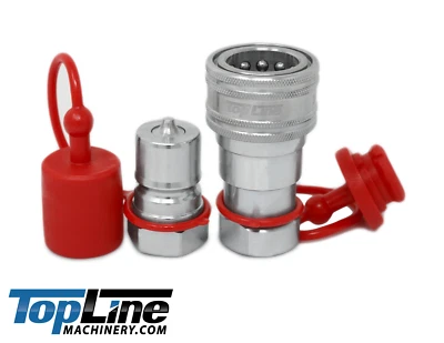 TL75 1/2" SAE Thread ISO 7241-B Quick Disconnect Hydraulic Coupler Set 3/8″ body