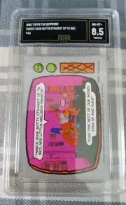 1990 Topps SIMPSONS #44 Card GMA not PSA Grade 8.5 Bart Homer Family Rookie