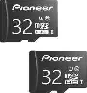 Pioneer 32GB microSD Classic with Adapter - C10, U1, Full HD Memory Card 2 Pack