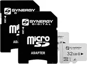 Synergy Digital 32GB, UHS-I MicroSDHC Memory Cards - Class 10, U1, 100MB/s, 300 Series - Pack of 2