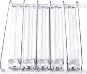 Refrigerator Soda Can Organizer, Adjustable Width Drink Dispenser, Self-Sliding Design, Sturdy and Waterproof Material, Easy to Install and Clean, for Beer Pop Can (5PCS)