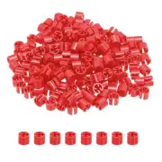 300Pcs Blank Clothes Hanger Marker Fit 3mm Rod for Garment Coding Red